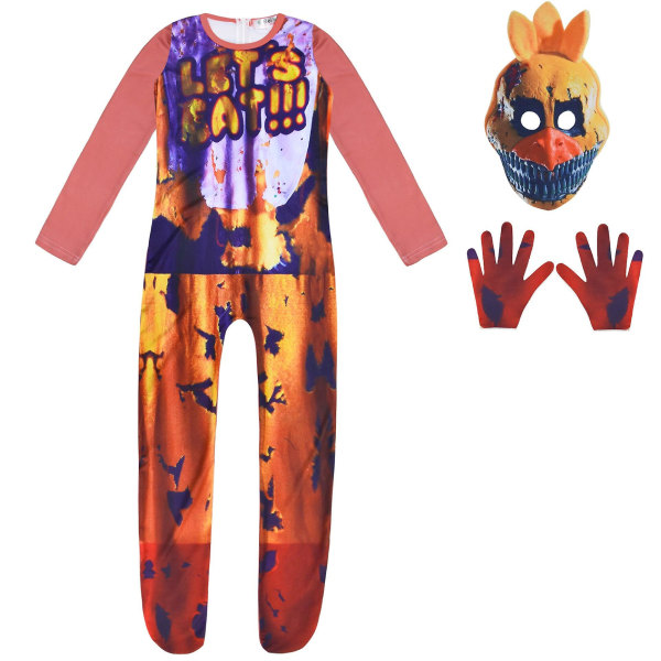 Five Bear Bonnie Bear Costume Game Fnaf Foxy Chica Bonnie Freddy Cosplay Kostymer Fancy Nightmare Halloween kostyme for barn I 189 130(7Y)