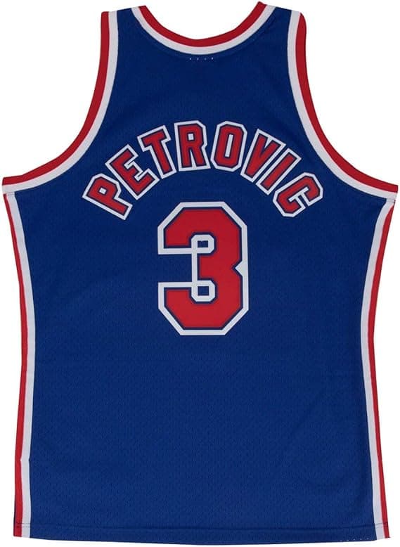 Mitchell & Ness New Jersey Nets Drazen Petrovic wingman trøye Royal Z Royal S