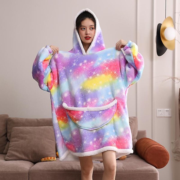 Kvinne hettegenser teppe oversized ultra plysj Sherpa gigantisk hettegenser Style 18