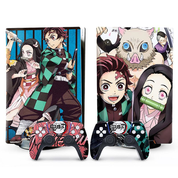 Playstation 5 Ps5 -konsolin tarra, levyohjaimet, Demon Slayer -tarra, suojakalvo