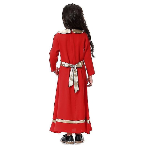 2-16 år flickor muslimsk islamisk klädsel-c Red 7-8 Years