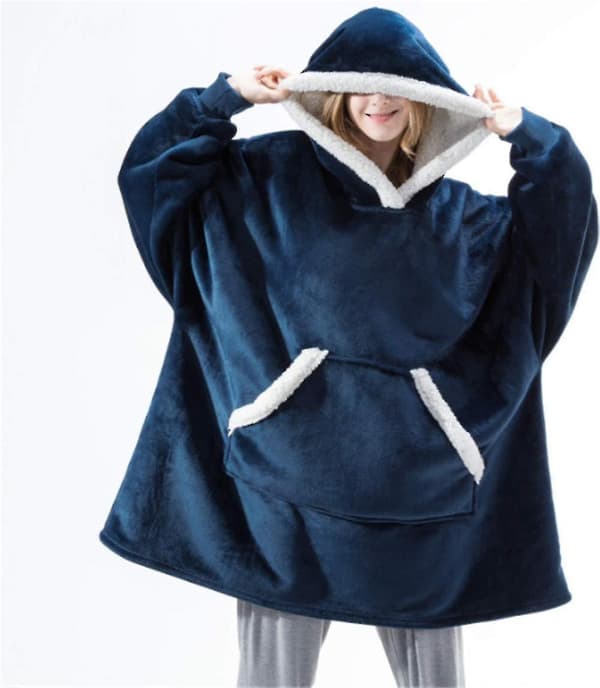 Filt Sweatshirt Oversized hættetrøje I navy