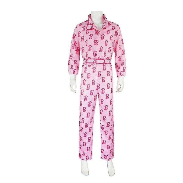 Aikuisten Barbie-asu miehille Ken Margot Barbie -miesten cosplay-asut, vaaleanpunainen haalaripuku, Halloween-asut Style 6 XXL