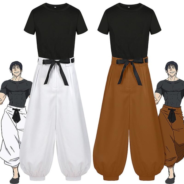 Jujutsu Kaisen Fushiguro Toji Cosplay Kostym Halloween Carnival Party Outfits White M