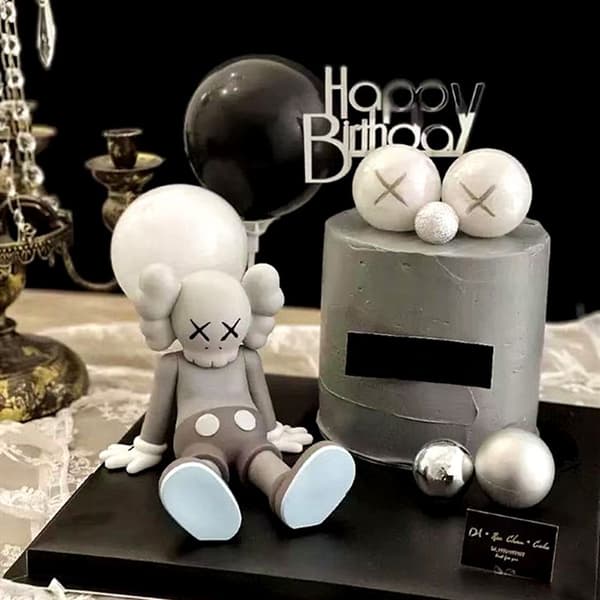 Kaws kakepynt XX Eye Doll Cartoon Baking Decoration