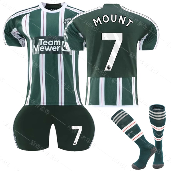 23-24 Manchester United Borte Fotballtrøye for barn nr 7 MOUNT z nr 7 MOUNT 10-11 Years