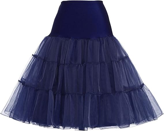 50'er underskørt Rockabilly kjole Crinoline Tutu til kvinder I blue M