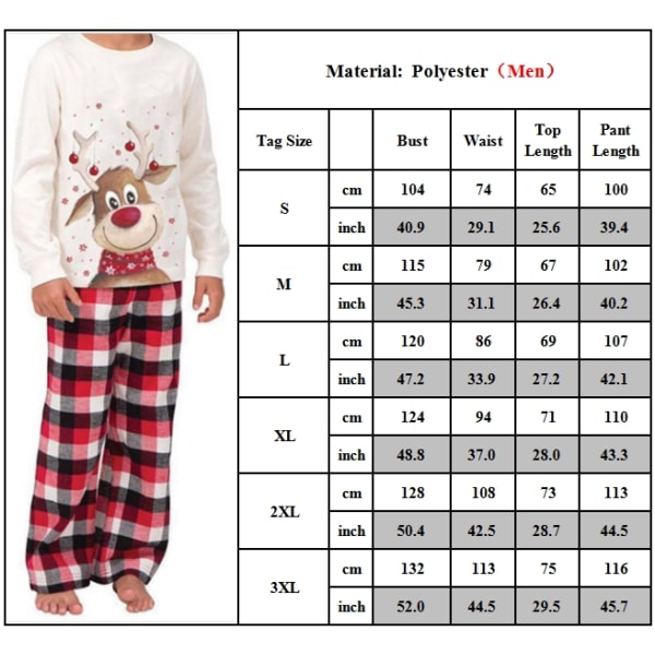 Børn Mænd Kvinder Familie Matchende Jul Yderbeklædning Pyjamas Sæt - Perfekt Mom S