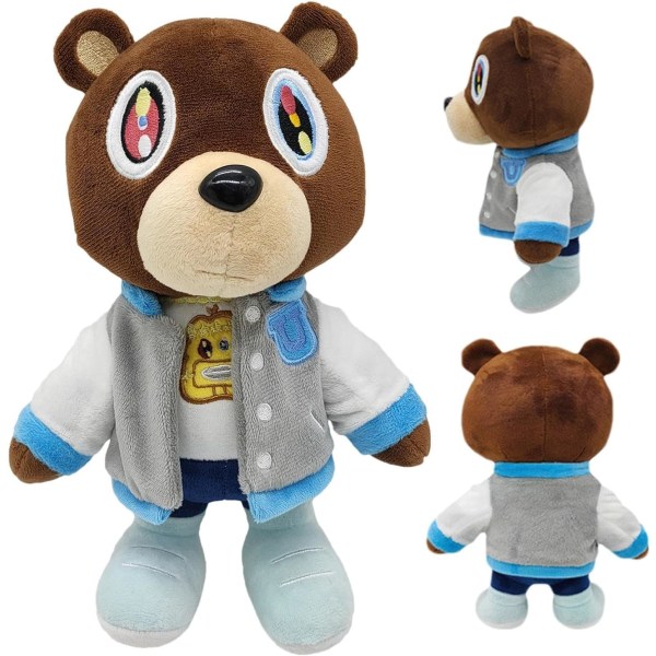 Kanye Bear plysch docka leksak, 1/2 st Kanye Bear plysch figur kudde, gosedjur dropout björn Z