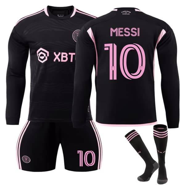 23-24 Inter Miami CF vieraspaita aikuisille ja lapsille nro 10 Messi Z L