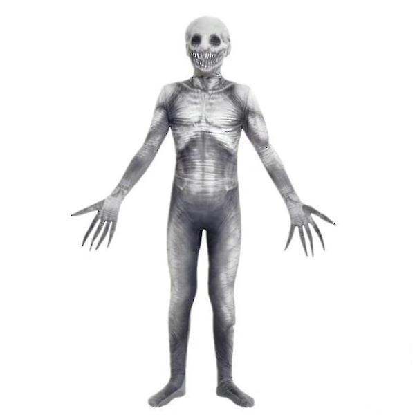 The Rake Monster Kaupunkilegenda Lasten Halloween-Puku Cosplay Kostyymi Valkoinen White 110cm
