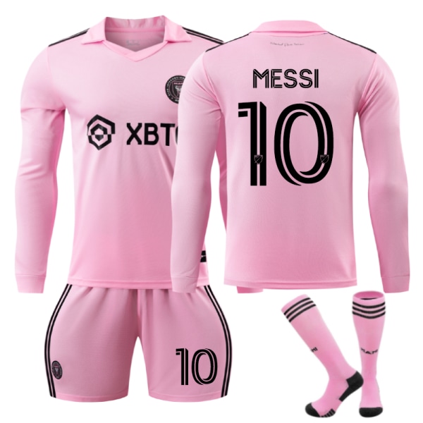 2023-2024 Vinter Inter iami CF Hjemmefotballdrakt for Voksne og Barn nr 10 essi M