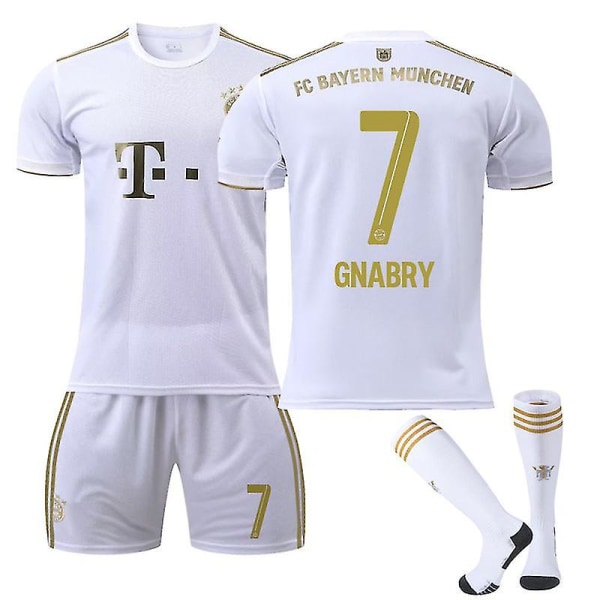 2022-2023 Ny säsong FC Bayern München Fotbollsdräkter Fotbollsuniformer T-shirts tröja I 22 23 GNABRY 7 Kids 26(140-150CM)