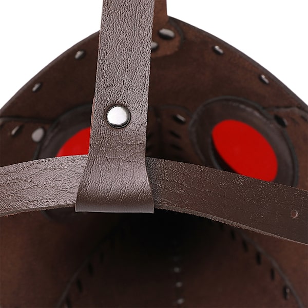 Halloween-ruttolääkärimask Kostyymi Lintu Pitkä Nokka Nokka Props - Täydellinen I brown