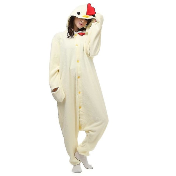 Kylling Kostume Hane Fuld Body Pyjamas Til Voksne Halloween Jul Onesie Kigurumi XL