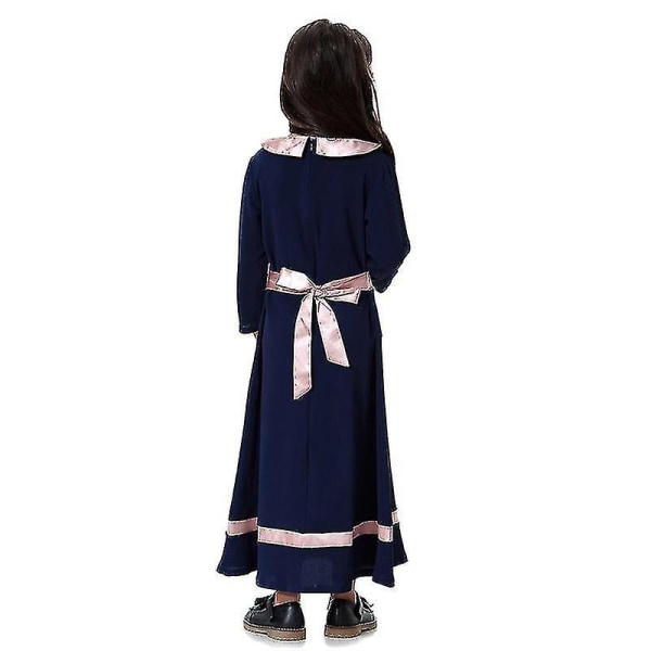2-16 år flickor muslimsk islamisk klädsel-c Navy Blue 9-10 Years