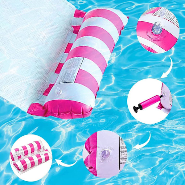 Vesisport-tuoli riippumatto kelluva rivi ilmapatjat sänky vaaleanpunainen W pink