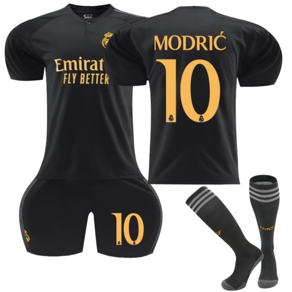 2023-2024 Real Madrid Borta fotbollströja för barn nr 10 Modrić 10-11 years