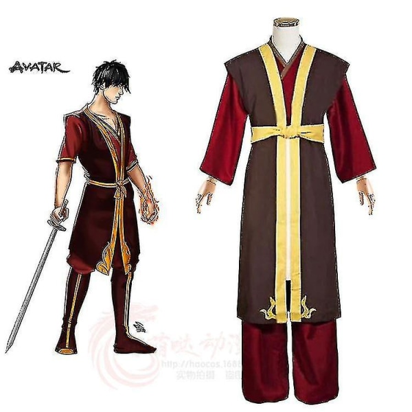 Halloween Cos Stage -asu, Avatar The Last Airbender, Prinssi Zukon cosplay-asu, täydellinen setti Katara red L