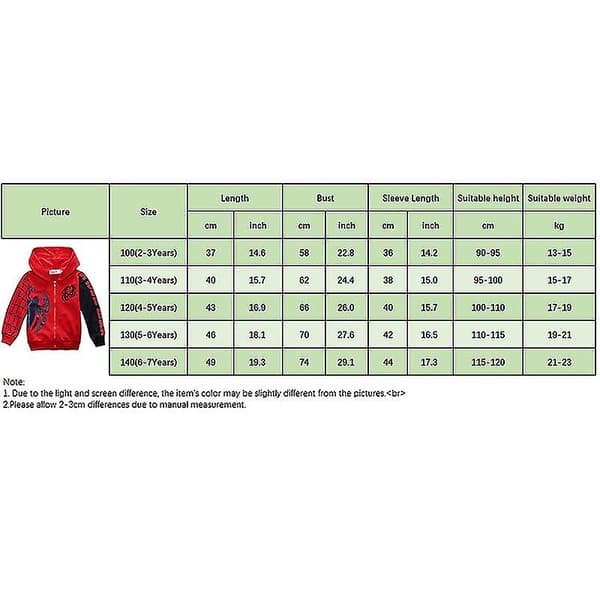 Barn Gutter Spider-man Hettegenser Jakke Rød Red 110