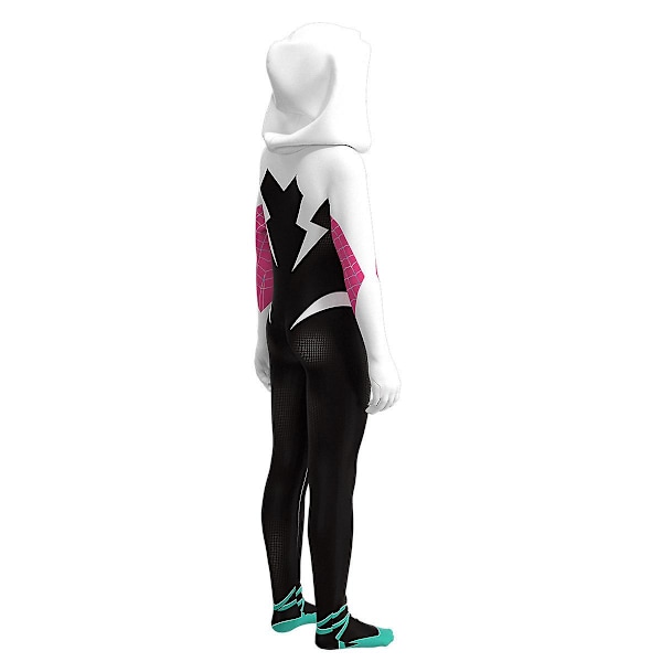 Ghost Spider-gwen Kostym Cosplay Kostym Fest Jumpsuit Monterade Barnkläder Spiderman Ansiktsmålning 190cm 180cm