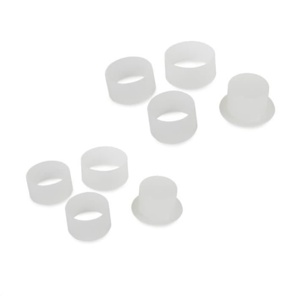 6 plastdessertcirklar + 2 vita pushers