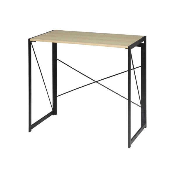 Industriell stil hopfällbart skrivbord 100 cm - CaliCosy 50 cm Light Wood