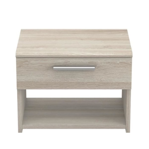 Sängbord 1 Låda L42,5 cm - Ljus trädekor - 42,5 cm X 32,3 cm X 32,1 cm - PRICY Shannon Oak