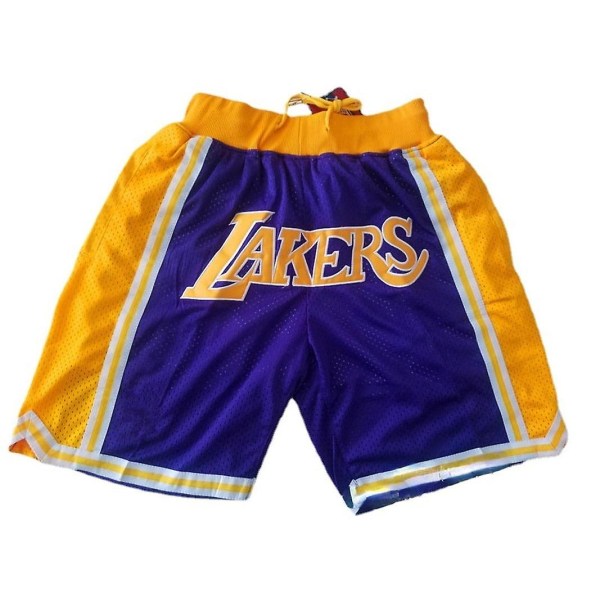 Nba Lakers Lila Vintage Sports Shorts Basket Shorts L