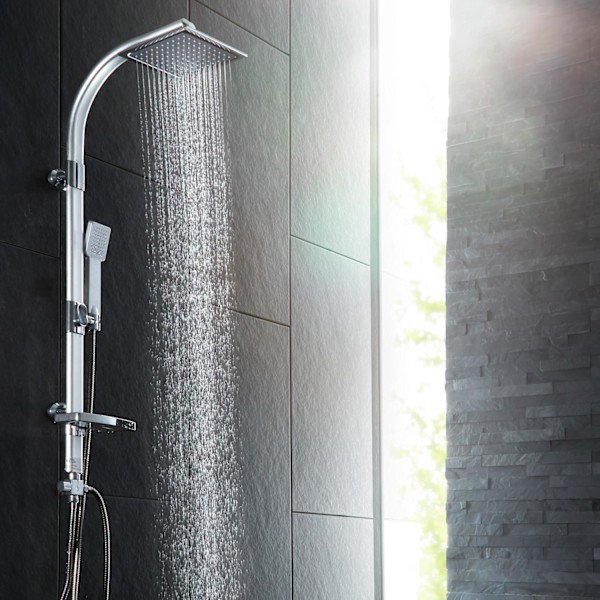 tectake Duschpanel SF-8612 Regndusch med handdusch grå
