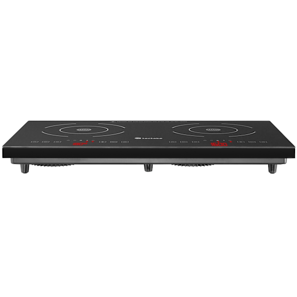 tectake Induktionshäll dubbel 3500 W Svart