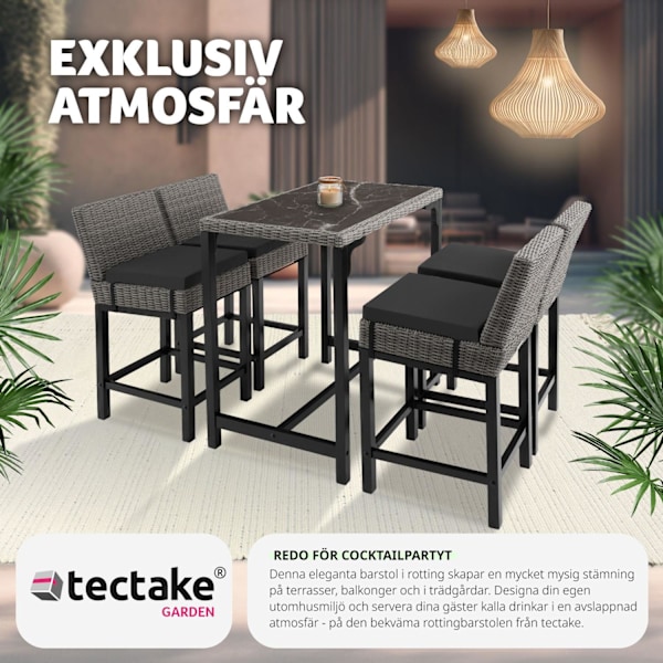 tectake Rotting barstol Latina grå
