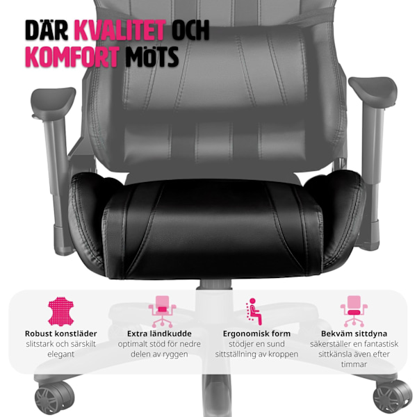 tectake Premium Gamingstol Svart