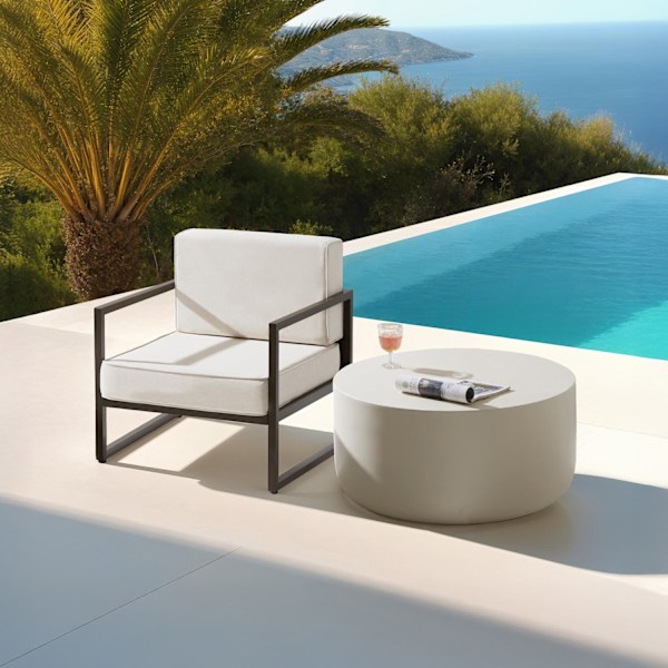 tectake Loungestol Comosa - Uppsättning av 2 Beige