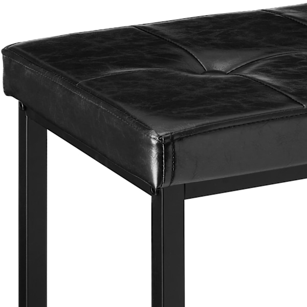 tectake 2 Barstolar Bodie Svart
