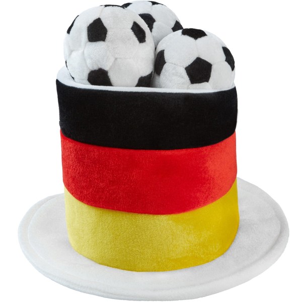 tectake Fotbollsfancylinder Tyskland med fotbollar multifärg
