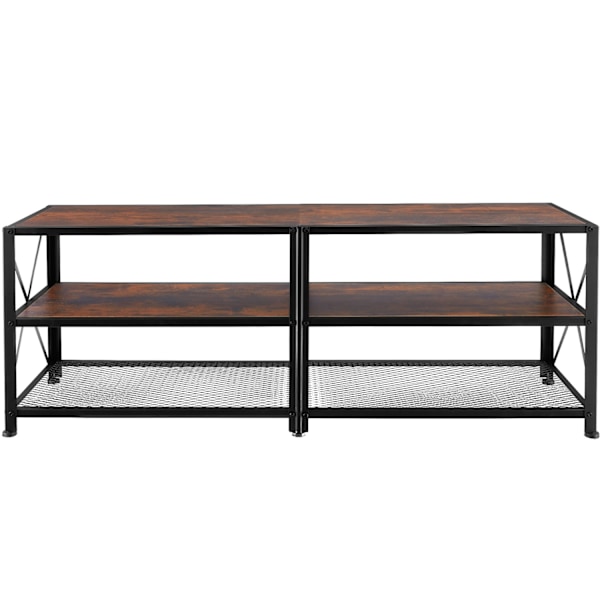 tectake TV-bänk - 141 cm Mörkbrun