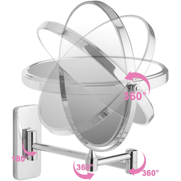 tectake Sminkspegel - 7 x Silver