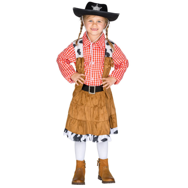 tectake Maskeraddräkt Cowgirl Texas Brown 116 (5-7y)