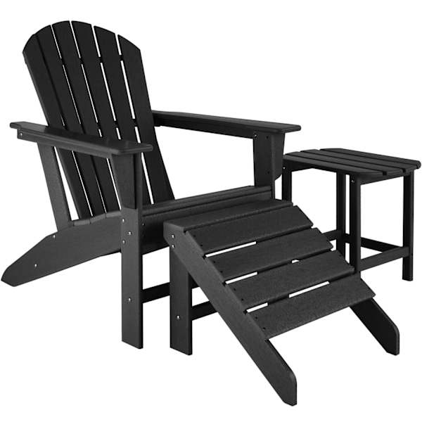 tectake Fotpall Svart