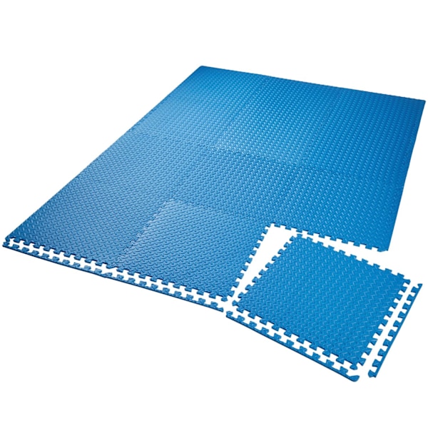 tectake Träningsmatta 12-pack Blå