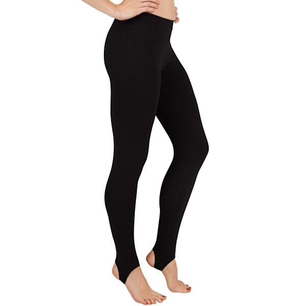 tectake Leggings dam med fotband svart Black L