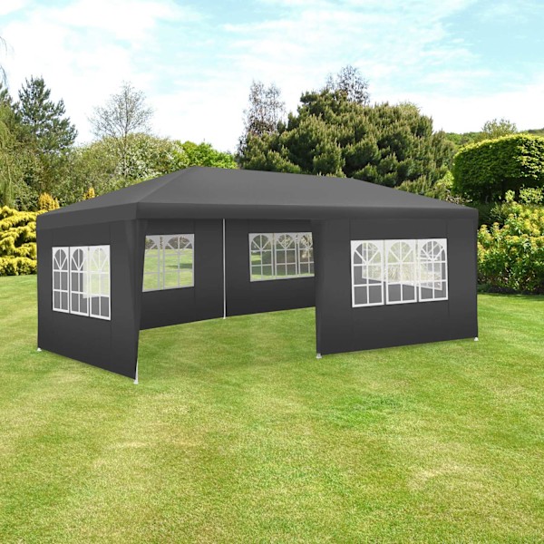 tectake Paviljong Vivara 6x3m med 5 sidopaneler grå