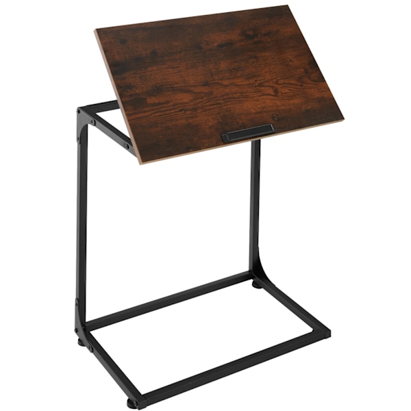 tectake Sidobord med tippbar skiva Ruston 55x35x66,5cm Mörkbrun