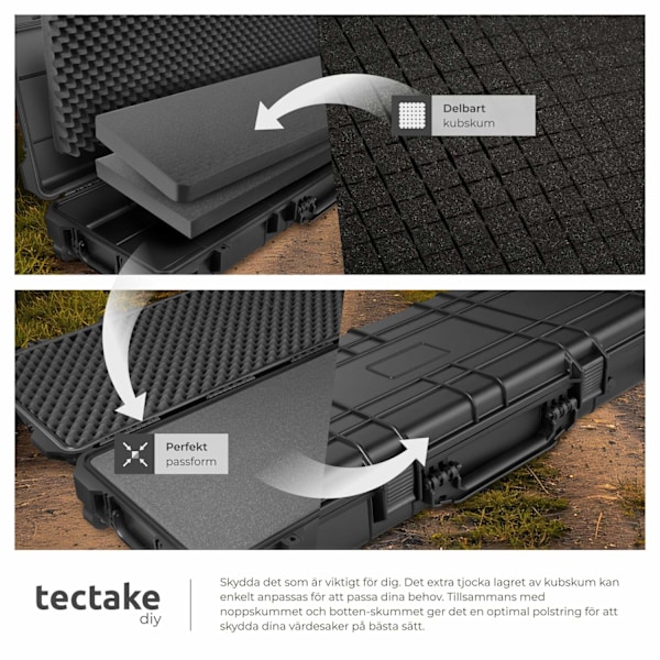 tectake Universalbox Vapenfodral lång Svart