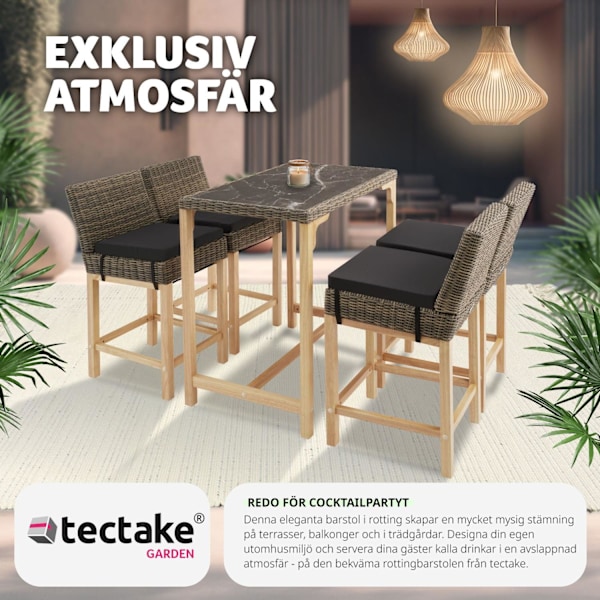 tectake Rotting barstol Latina Natur