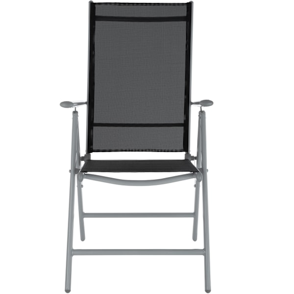 tectake Matgrupp i aluminium med 8 stolar Silver