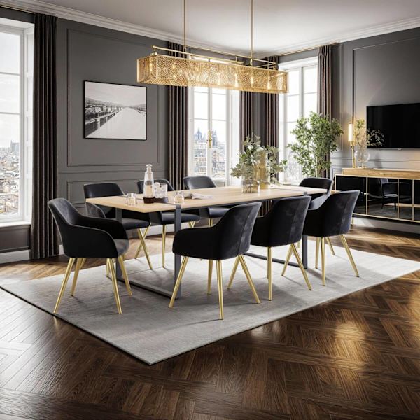 tectake Karmstol Marilyn i guld -  per styck Guld