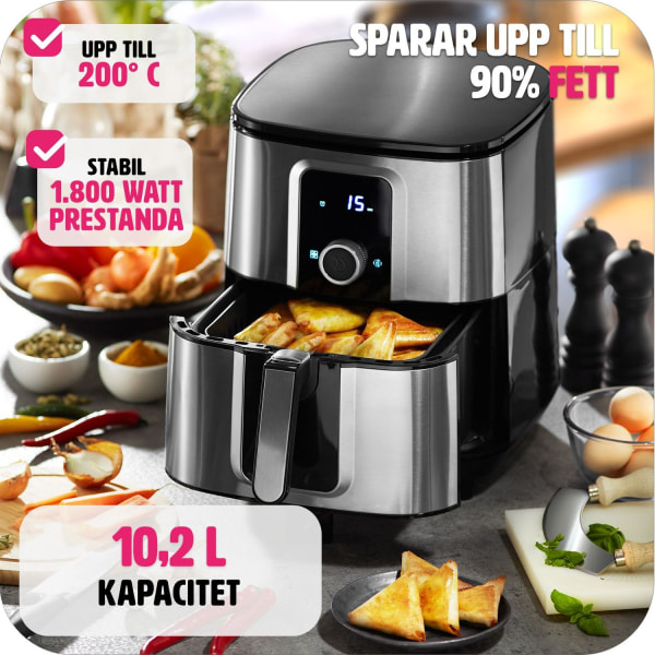 tectake Airfryer Ben 10.2 L Silver