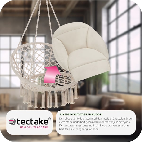 tectake Hängstol Samira Beige